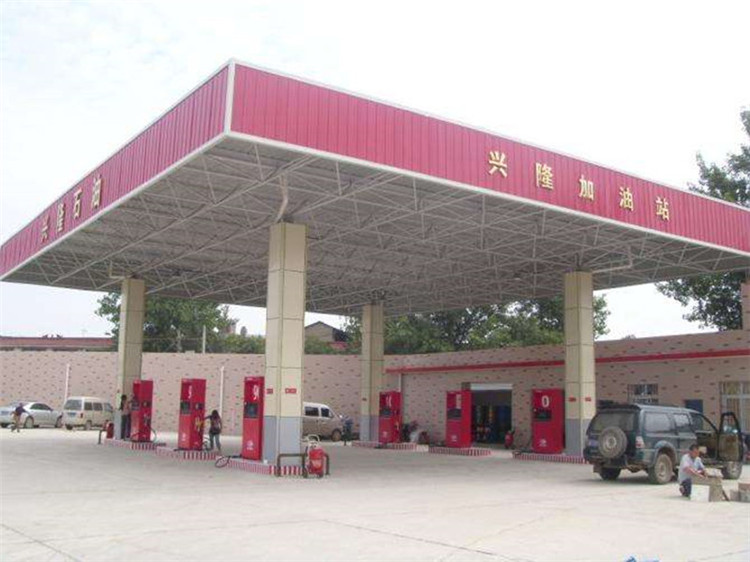 福鼎加油站钢结构网架案例9